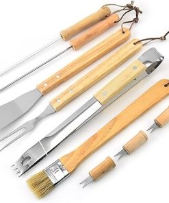 Outdoor BBQ Grill Tools Set, Heavy Duty Stainless Steel Grilling Accessories with Storage Bag, Perfect BBQ Gift for Men, Women