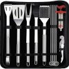 Toyvian 3 Sets Heavy Duty Stainless Steel Roast Chicken Fork BBQ Spit Fork Oven Accessory for Kitchen 3