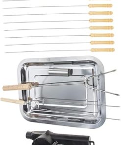POPETPOP Professional BBQ Tools Set Complete Grilling Utensils Kit Clip Fork Fan Griddle Accessories for Outdoor Cooking