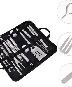 Utensils Set 1set Grill Tools Kit for Outdoor Barbecue Stainless Steel Tools for Men Full Set Grill Utensils for Family Easy Storage 2