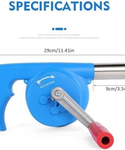 Hand Crank Blacksmithing Forge Blower – Manual BBQ Blower, Manual BBQ Blower, Mini Hand Crank Fan Air Blower, Grill Picnic Camping Stove Accessories, For Barbecue Fire Bellows Hand Crank Tool 2