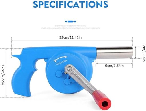 Hand Crank Blacksmithing Forge Blower - Manual BBQ Blower, Manual BBQ Blower, Mini Hand Crank Fan Air Blower, Grill Picnic Camping Stove Accessories, For Barbecue Fire Bellows Hand Crank Tool - Image 2