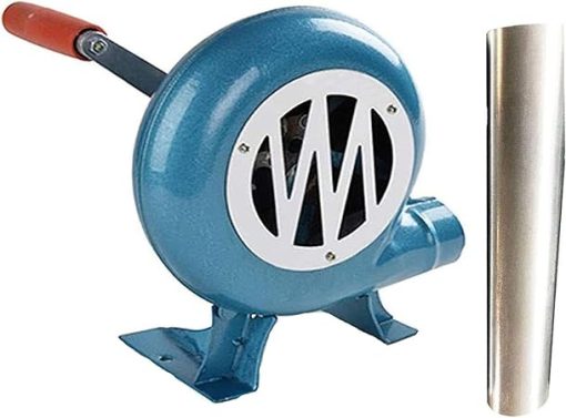 Hand Crank Blacksmith Forge Blower - Iron Gear Popcorn Fan Manual Fan, with Duct Iron Gear Manual BBQ Air Blower, for Camping/Picnic/Outdoor Grill Accessories, Easy to Carry (Size : 250W)