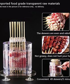Barbecue Skewer Kebab Maker Box 49 Holes BBQ Grill Accessories Tools Brochettes BBQ Meat Skewer Machine Kebab Maker 2