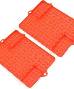 2 Pack Silicone Barbecue Grills Pad BBQ Grilling Mat Silicone Texture Barbecue Tool Mat for Home and Commercial Use