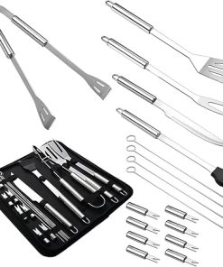 8pcs Grill Accessories BBQ Tools, Stainless Steel Grilling Tools, Grill Set Heavy Duty BBQ Accessories, BBQ Grill Tools Set for Barbecue, Camping, Kitchen