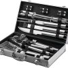 3 Piece Grill Set BBQ Accessories – Tongs, Spatula & Fork Utensils – Heavy Duty Stainless Steel Barbecue Grilling Accessories & Tools with Solid Sturdy Handles 3