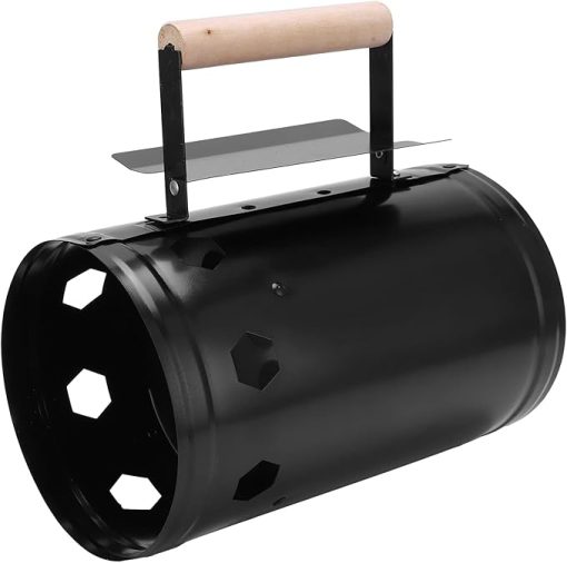 Fast Charcoal Barrel Carbon Stove with Handle Outdoor Barbecue Fire Bamboo Chimney Tools