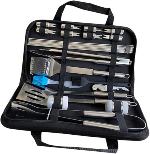 BESPORTBLE 28pc BBQ Tool Set Camp Utensils Set Stainless Steel Grill Cooking Accessories