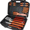Personalized Family Custom Engraved BBQ Tools Grill Accessories Tool Set 3pc Stainless Steel Barbecue Gift Set for Outdoor Grills (Bamboo) (Family Where Life Begins) 4