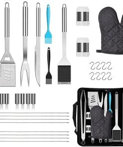 Grill Accessories, BBQ Tools Set,35Pcs BBQ Grill Grilling Accessories Tools Set,Barbecue Tool Set with Steel Fork, Stainless Steel Tongs and Spatula,BBQ Tools for Grill Outdoor