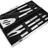 MERRYHAPY Stainless Steel BBQ Tool Set Outdoor Grill Accessories Kit Storage Box