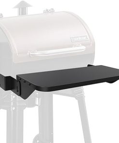 BBQ-PLUS Folding Front Shelf for Camp Chef 24" Pellet Grills,BBQ Grill Shelf Table Accessories for Camp Chef PGFS24,Black