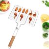 BBQ Skewer Meat Maker, 49 Holes Stainless Steel Kebab Maker Box, Reusable Barbecue Skewer Kebab Machine, Adjustable Height and Anti-Slip, for Home Kitchens Commercial Restaurants Outdoor Picnic 3