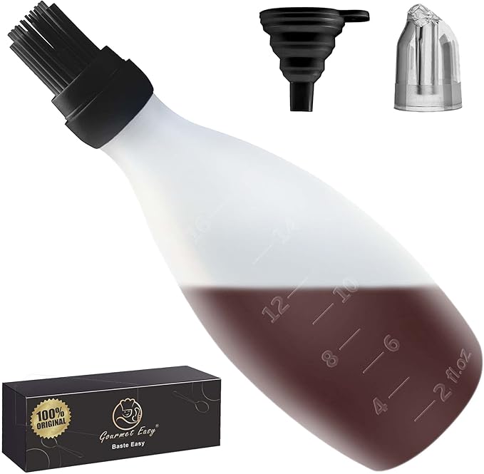 Gourmet Easy BBQ Pro Kit – Meat Tenderizer Stainless Steel – Meat Hammer + Basting Brush All-in-1 with Sauce Bottle – BBQ Accessories (Black) 2 Gourmet Easy BBQ Pro Kit - Meat Tenderizer Stainless Steel - Meat Hammer + Basting Brush All-in-1 with Sauce Bottle - BBQ Accessories (Black) - Image 2