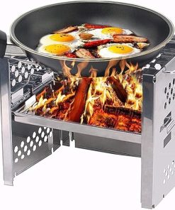 Charcoal Grill Stand Outdoors Grill for Bbq Portable Camping Stove Picnic Barbecue Folding Camping Cooking