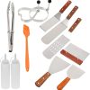 POPETPOP Professional BBQ Tools Set Complete Grilling Utensils Kit Clip Fork Fan Griddle Accessories for Outdoor Cooking 4