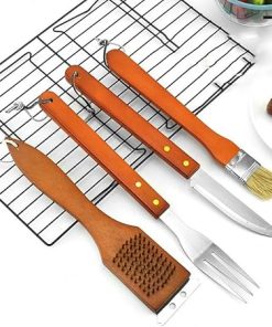 BBQ Tool Combination Set Stainless Steel Portable Carrying Case BBQ 18 Piece BBQ Set 2