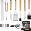 22PCS BBQ Accessories Stainless Steel Complete BBQ Grill Utensil for Barbecue Backyard Party Perfect Grill Gift for Chef 4