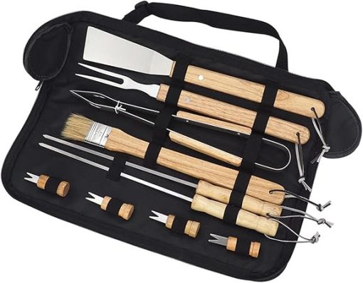BBQ Accessories Grilling Tools, Stainless Steel BBQ Tools Grill Tools Set for Cooking, Backyard Barbecue & Outdoor Camping Gift for Man Dad Women Barbecue Enthusiasts Set