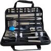28pc BBQ Tool Set Grill Utensils Set Stainless Steel Camp Utensils with Brush Fork Clamp