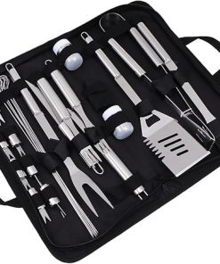 KESYOO Stainless Steel BBQ Tool Set Grill Accessories Kit for Men Outdoor Grilling Camping Parties