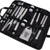 Outdoor BBQ Tool Set Grill Pan for Gas Stove Barbecue Grill Accessory Non-Stick Fry Pan Roasting Tool Compact and Portable 3