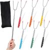 Kisangel Rib Roasting Shelf for BBQ Stainless Steel Grill Accessory Steak Grilling Rack Rib Holder Non-Stick Surface Even Heat Distribution 4