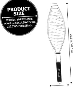 Yardwe Fish Shape Barbecue Net Grilling Net Clip Cooking Grate Barbecue Tool Bbq Grill Supplies 2