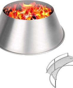BBQ Whirlpool & Warming Cooking Rack/Smoking Rack for Weber Kettle 22/26.75 WSM Smokey Mountain，Stainless Steel Barbecue Grill Accessories