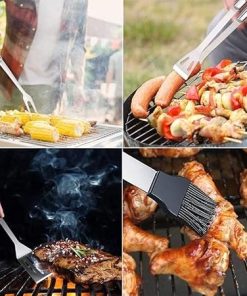 BBQ Tool Set 20Piece Camping BBQ Grill Accessories Kit Stainless Steel BBQ Tools for Christmas Birthday Presents,Gifts for Dad Durable, Stainless Steel Grill Tools 2