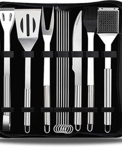 BBQ Grill Accessories Set - 12 PCS Stainless Steel BBQ Tools Set Grilling Utensil Set for Men Women Camping Backyard Barbecue