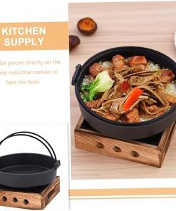 VALICLUD Home Double Ear Sukiyaki Pan Non Stick Pan Cooking Tool Versatile Easy to Clean Kitchenware 2
