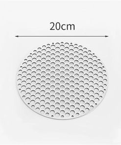 HEAGER Stainless Steel Cooking Grate Grid, Stainless Steel Round BBQ Net Grill Mesh Roast Nets Bacon Grill Tool Iron Nets Camping Barbecue Accessories Non-Stick Grid Rack(20cm) 2