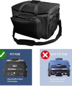 840D Thickened Grill Carry Bag for Ninja Woodfire Outdoor Grill,Fit for Ninja Smoker OG700 Series.Grill Accessories,Three-layer thickened Material,Three ways to carry and thickened handle（Bag Only） 2