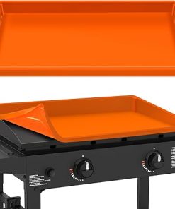 Full-edge 28″ Silicone Griddlle Cover Mat – Silicone Tool Mat – Griddle Grease Cup Liners with Gate: 3 in 1 Grill Accessories for Blackstone 2
