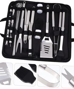 BESPORTBLE Tools Kit 1set Grill Utensils for Men Stainless Steel Tools Set for Outdoor Camping Compact Design for Easy Storage 2