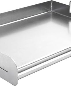 Charcoal Companion Stainless Steel Pro Grill Griddle - Heavy-Duty Professional Grade Griddle with Rear Edge Stop, Grease Reservoir, and Welded Handles, Ideal for Outdoor Cooking