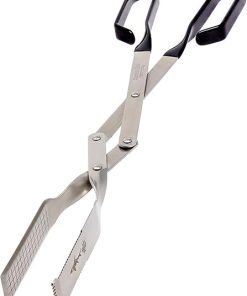Shark BBQ Tongs Set (Two Pack) 13 & 17 In Grill Tongs and Meat Turners for Barbecue Grilling on Gas & Charcoal Grills – Two Black 2