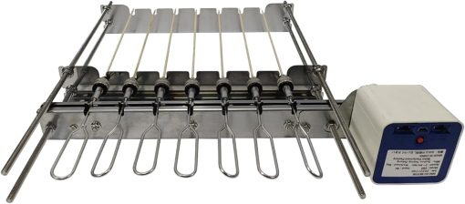 Device for Rotating skewers Tabletop Auto Flip Rotisserie Kit Universal Replacement Kebab Barbecue Grill (DS7LM)
