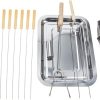 Grilling Utensils for Outdoor Grill BBQ Tool Kit Flat Top Grill Scraper Camping Cooking Utensils Set 4