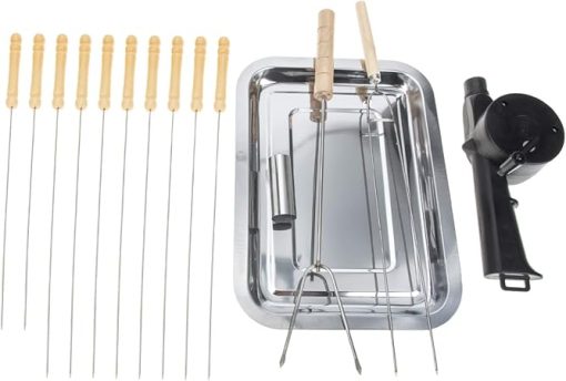 Milisten Outdoor Barbecue Tools BBQ Tool Set 15pc Grill Utensils Kit Griddle Accessories Multi-Function Clip Portable Grill Fork