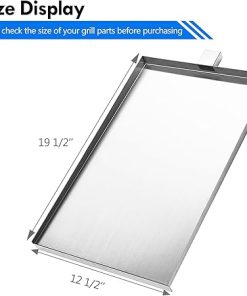 SUB025 Drip Tray Replacement Parts for Traeger Tailgater 20 Drip Pan TFB30KLF TFB29PLB TFB29LZA BBQ055 TFB30LZAC Jr Elite Bronson 20 Grease Tray Stainless Steel Drip Plates Smoker Grill Accessories 2