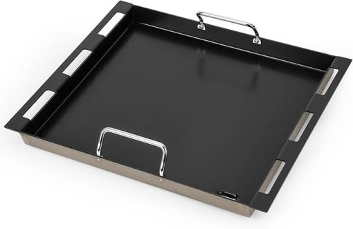 Onlyfire BBQ Griddle for Weber Genesis 2022 Series Gas Grills, Ceramic Coated Nonstick Flat Top Griddle Replacement for Weber Crafted Frame Kit, Black