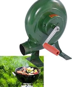 Hand Crank Blacksmith Forge Blower Manual Iron Gear BBQ Blower Small Hand Crank Fan Air Blower Charcoal Fire Barbecue Bellows Grill Camping Cooking Stove Accessories(Size:200W,Color:One Color)