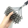 Steel BBQ Brush and Scraper BBQ Cleaner Brush Perfect Tools Grill Cleaning Brush Ideal Barbecue Accessories,D