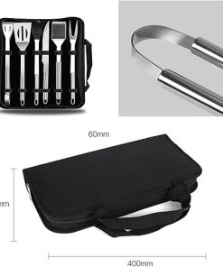 KANDUO 6PC Heavy Duty BBQ Grilling Accessories, Grill Tools Set, Stainless Steel Grilling Kit with Storage Bag, Grill Accessories for Camping, Traveling – Perfect Grill Gifts for Men 2
