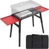Adjustable Universal Griddle Stand for Blackstone 17"/22" Table Top Griddle, with Double -Shelf Outdoor Worktable and Carry Bag for Outdoor Camping Cooking. 5013