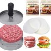 2 Sets Non-Stick Burger Press Set, with Detachable Handle Round Shape Hamburger Maker, Aluminum Burger Mould Press, for Making Burgers Barbecue Kitchen Supplies 4