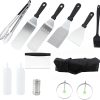 MaGiLL BBQ Tools Set, Stainless Steel Barbecue Accessories Outdoor Grill Utensils Kit, for, Teppanyaki, Grilling, Camping 4